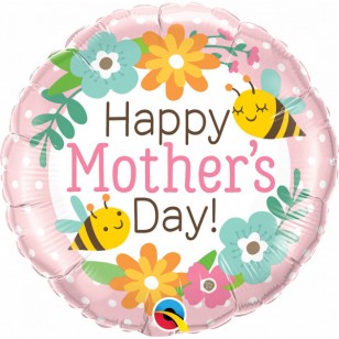 Happy Mother's Day Bees & Flowers Balloon